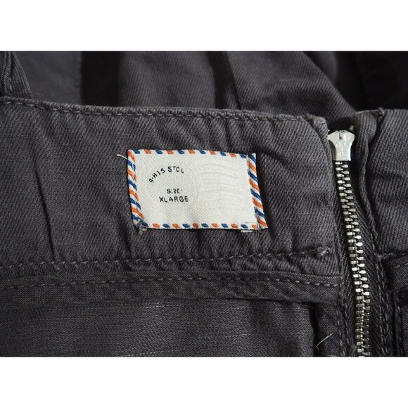 Postmark Equinox Gray Cotton Linen Cropped Apron Jumpsuit, Size XL - Picture 9 of 12